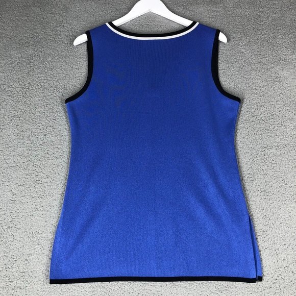 Exclusively Misook Women's Medium Tank Top Classic Knit V-Neck Career Stretch - Picture 2 of 10